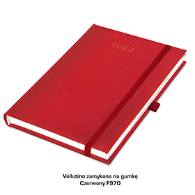Kalendarz książkowy Vellutino na gumkę czerwony